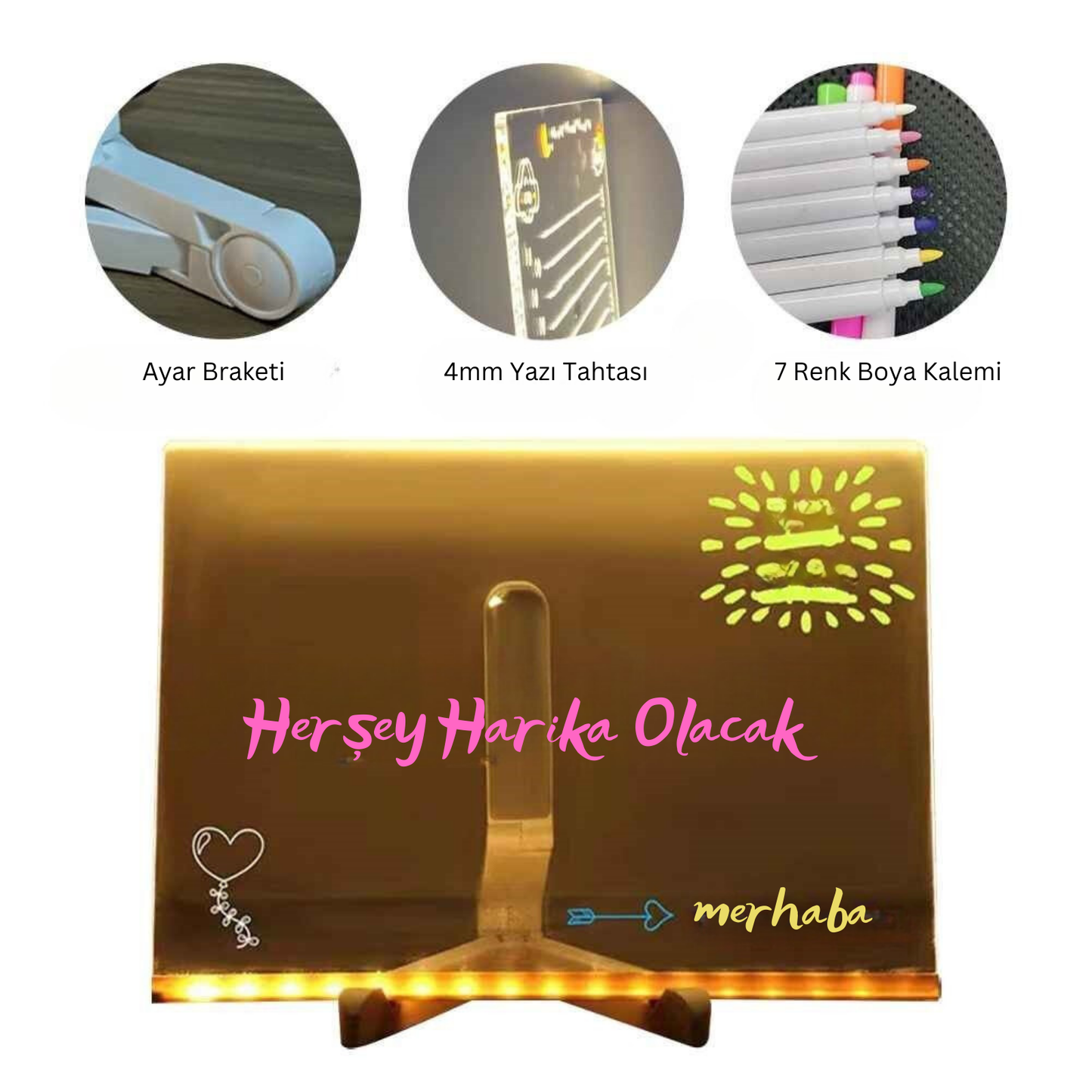 Led Işıklı Yazı Tahtası